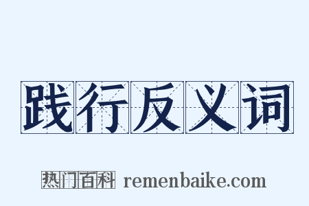 践行反义词是什么意思的图片